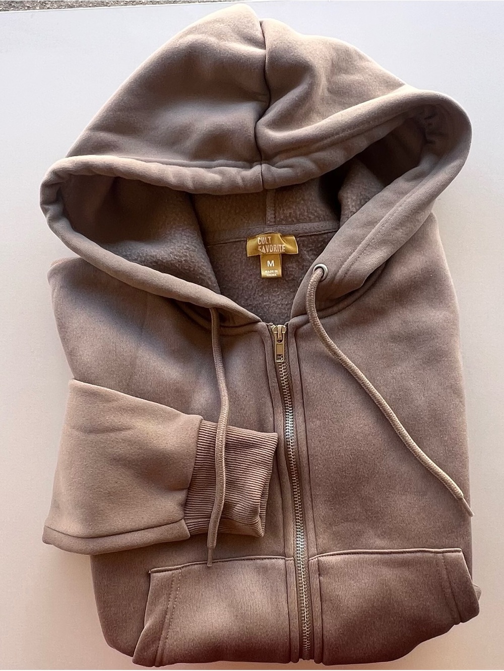 Cult Favorite Zip-Up Hoodie in Taupe